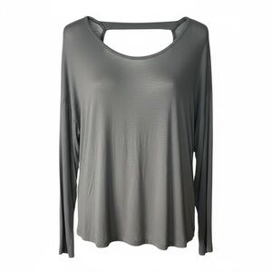 Chic Charcoal Long Sleeve Women's Top